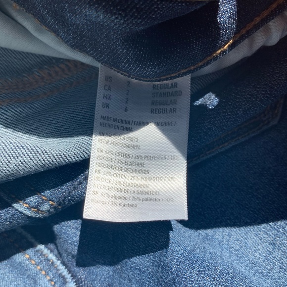 american eagle ne(x)t level stretch dark wash ripped jeans (size 2) - Picture 5 of 5